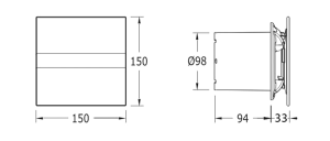 CATA E-100 GTH ventilátor, 4/8W, időzítővel, hygro, o100mm, fehér (00900200)