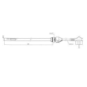 AQUALINE Elektromos fűtőpatron termosztát nélkül, 400W (LT90400)