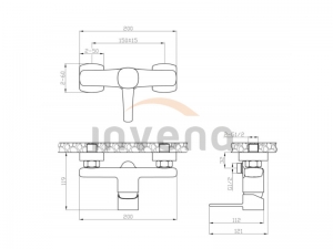 Invena GLAMOUR INVENA TREND zuhanycsaptelep, arany, PVD bevonat