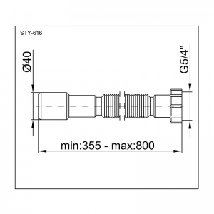 Styron Jollyflex 5/4  32/40 mm-es, műanyag hollandis