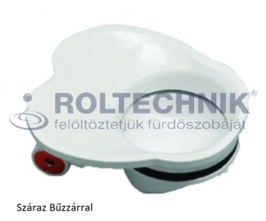 Roltechnik zuhanytálca szifon 90-es, inox, EXTRA alacsony beépítéssel