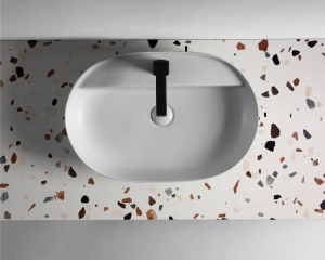 AREZZO design TERRAZZO márvány mosdópult 70/49,4/2 mix matt