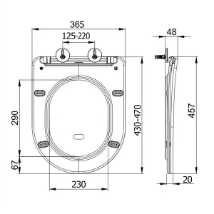 PACO SLIM Soft Close WC-ülőke (PCS1012)